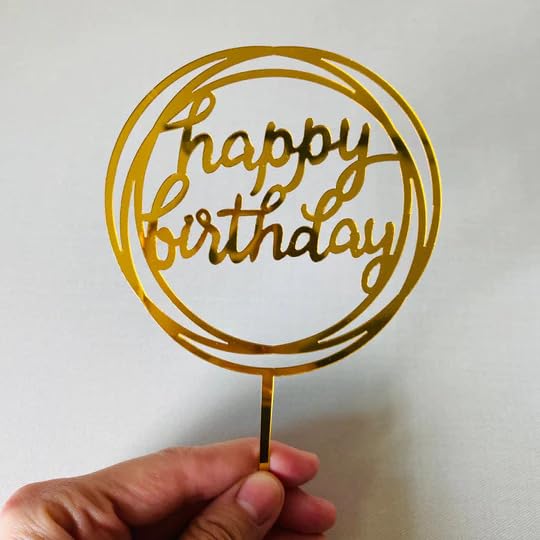 PartyToko Happy Birthday Cake Topper for Birthday Decor 1 pcs