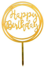 PartyToko Happy Birthday Cake Topper for Birthday Decor 1 pcs