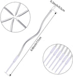 WP WANNA PARTY Paraffin Wax no Scent Twisty Birthday Silver Candles, Pack of 6, 10 x110 mm