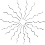 WP WANNA PARTY Paraffin Wax no Scent Twisty Birthday Silver Candles, Pack of 6, 10 x110 mm