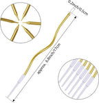 Wanna Party 12 CT Twisty Spiral Metallic Birthday –Long Thin Curly Coil Style in Elegant Gold for,Wedding Decorations, Celebration Centerpieces, Party Desserts and Occasions