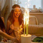 Wanna Party Long Black Sparkly Candle for Birthday Cake Candle Decoration,Cake Toppers-1 Feet Long