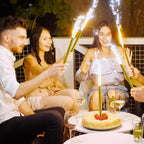 Wanna Party Long Black Sparkly Candle for Birthday Cake Candle Decoration,Cake Toppers-1 Feet Long