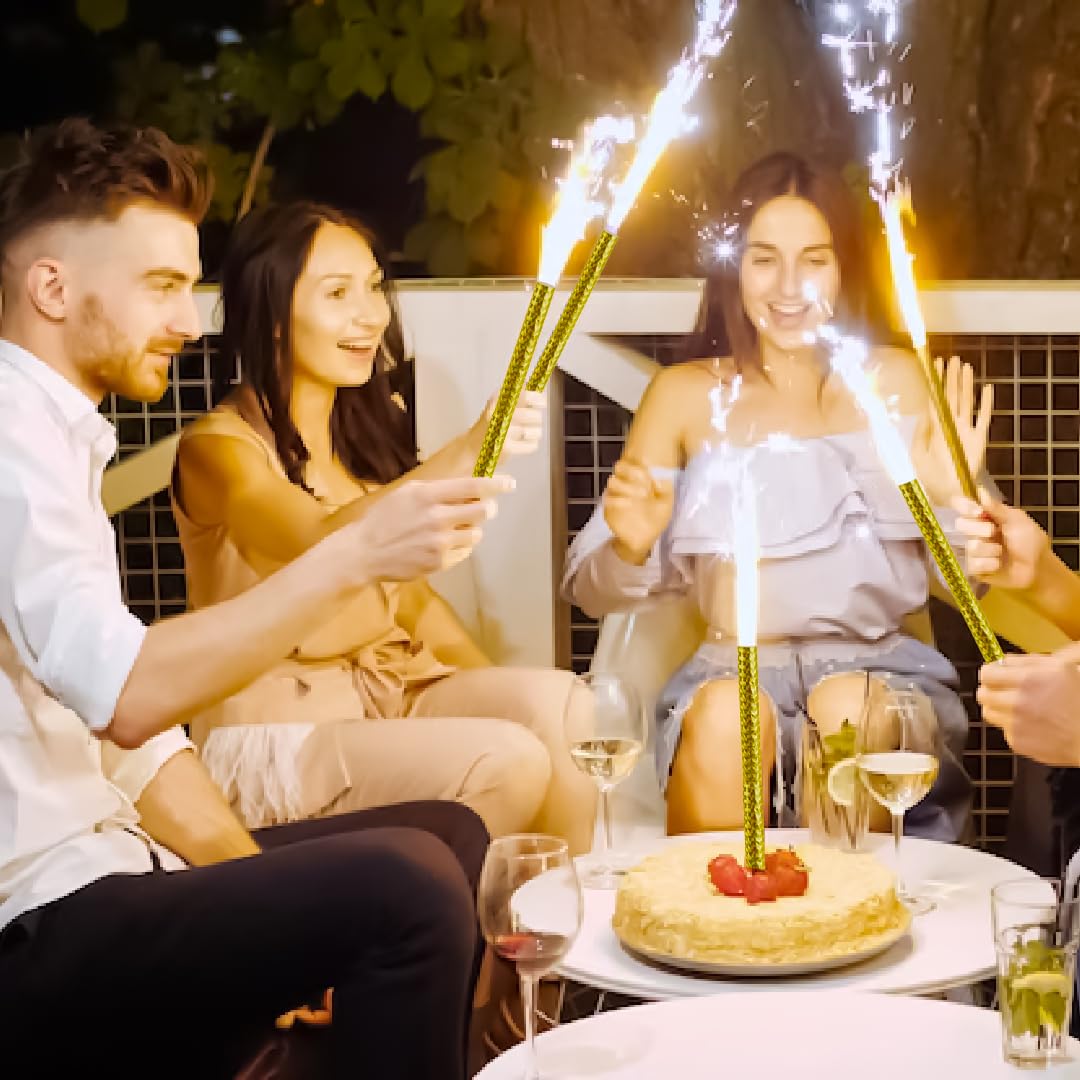 Wanna Party Long Black Sparkly Candle for Birthday Cake Candle Decoration,Cake Toppers-1 Feet Long