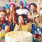 Wanna Party 12 CT Twisty Spiral Metallic Birthday –Long Thin Curly Coil Style in Elegant Gold for,Wedding Decorations, Celebration Centerpieces, Party Desserts and Occasions